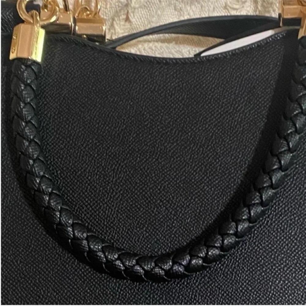 bebe Kate Mini Shopper Convertible Crossbody Handbag removable strap black NWT